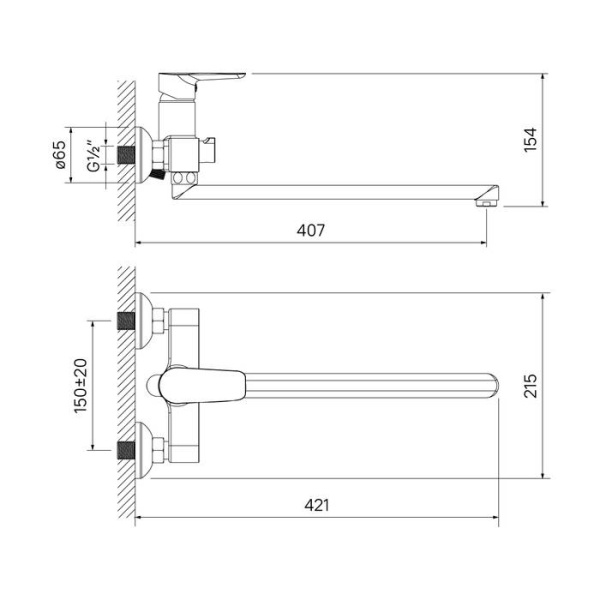 Смеситель для ванны IDDIS Cloud (CLOSBL2i10WA)